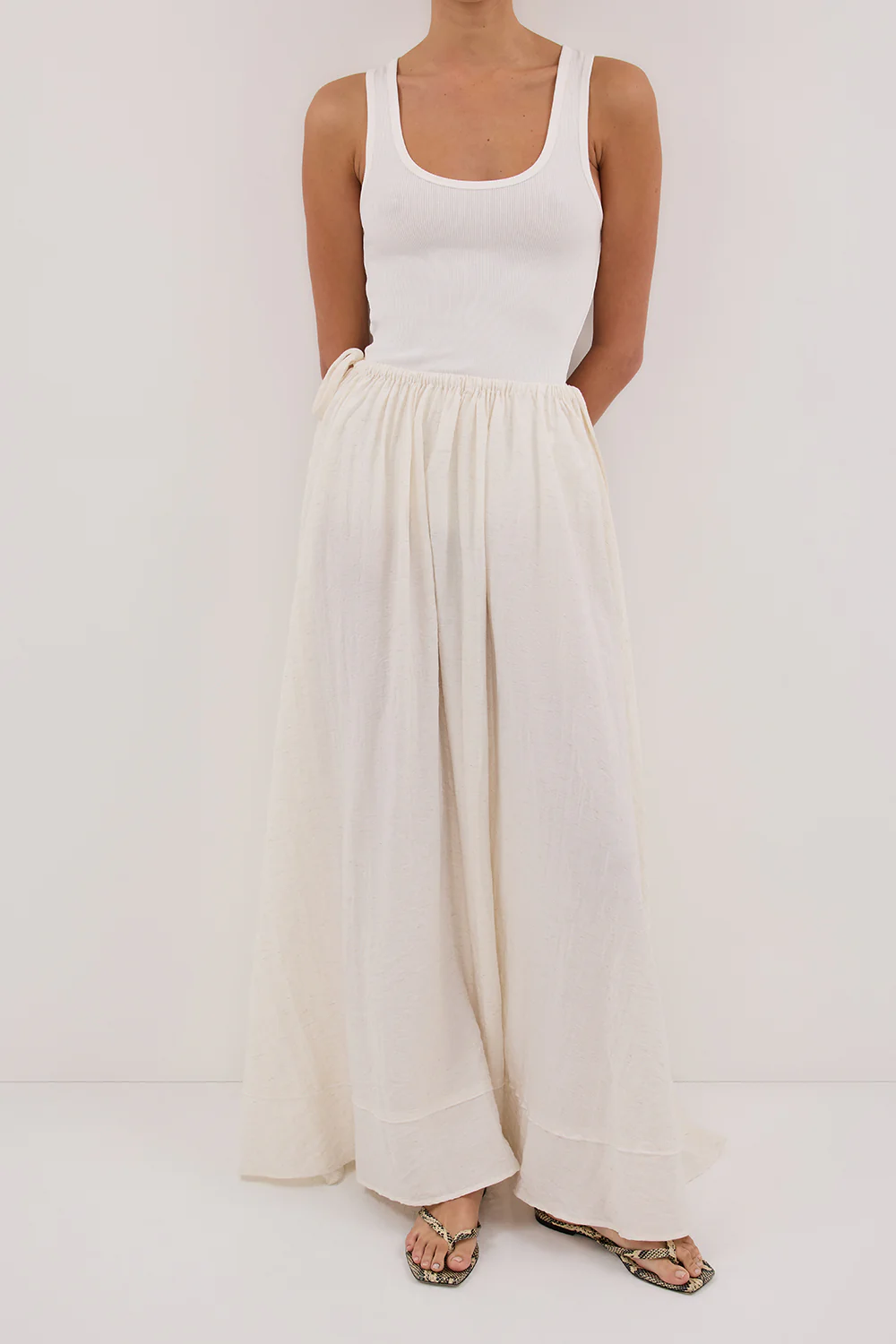 SHANIYA CREAM MARLE BOHO MAXI SKIRT - Image 2
