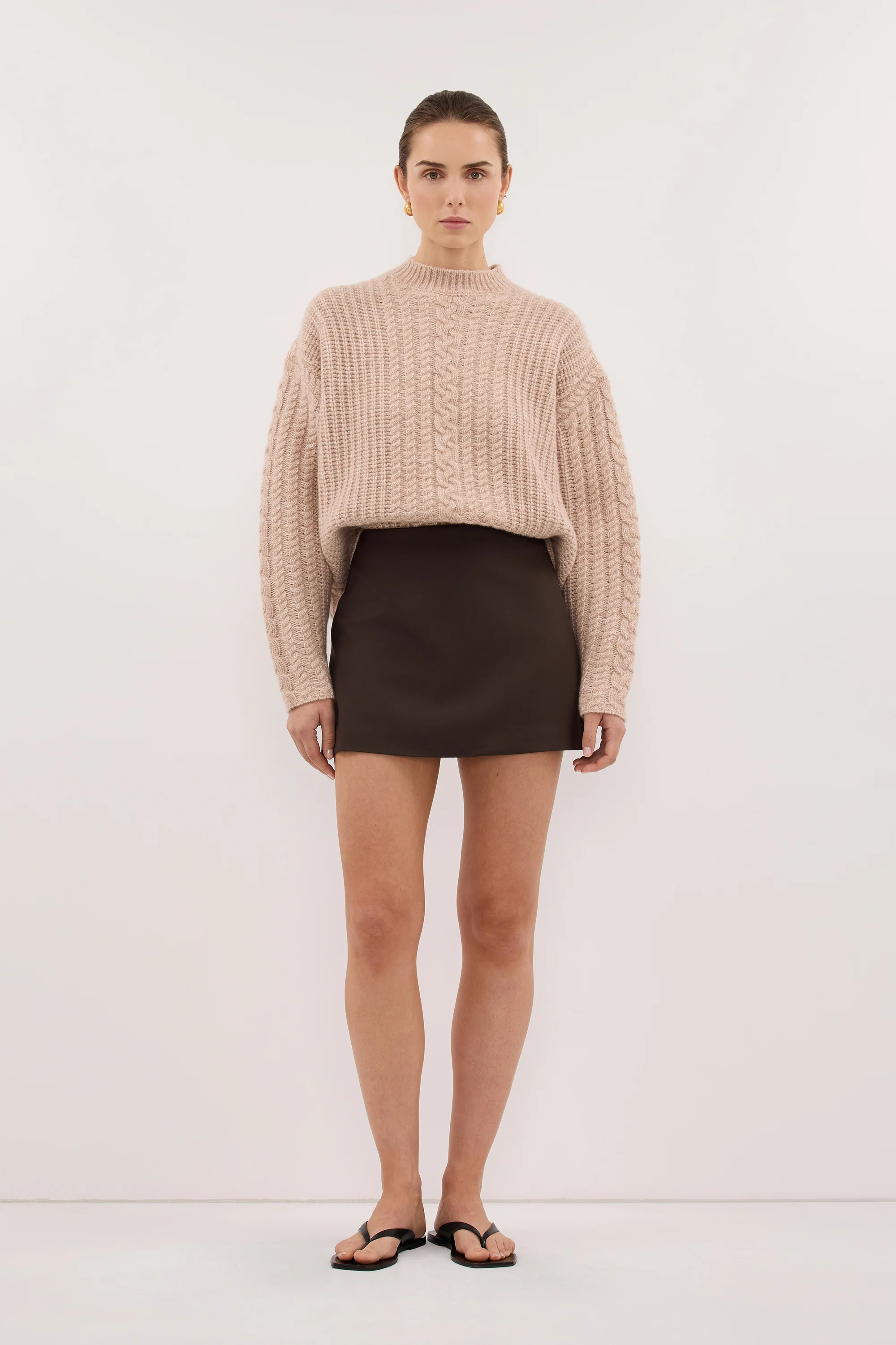 SOHO BITTER CHOC TAILORED SKORT