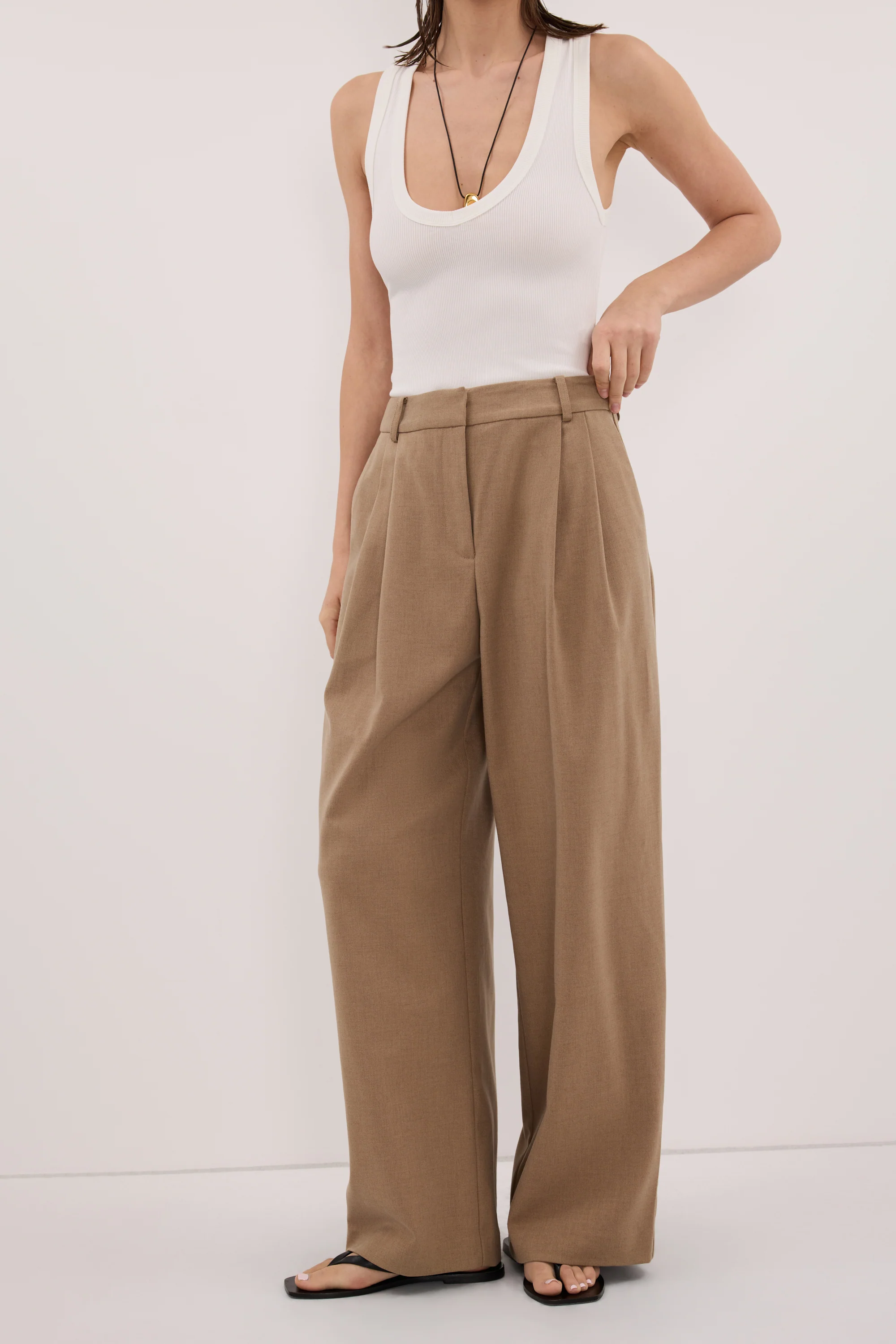 SORAYA TAN MARLE RELAXED TAILORED PANT - Image 2