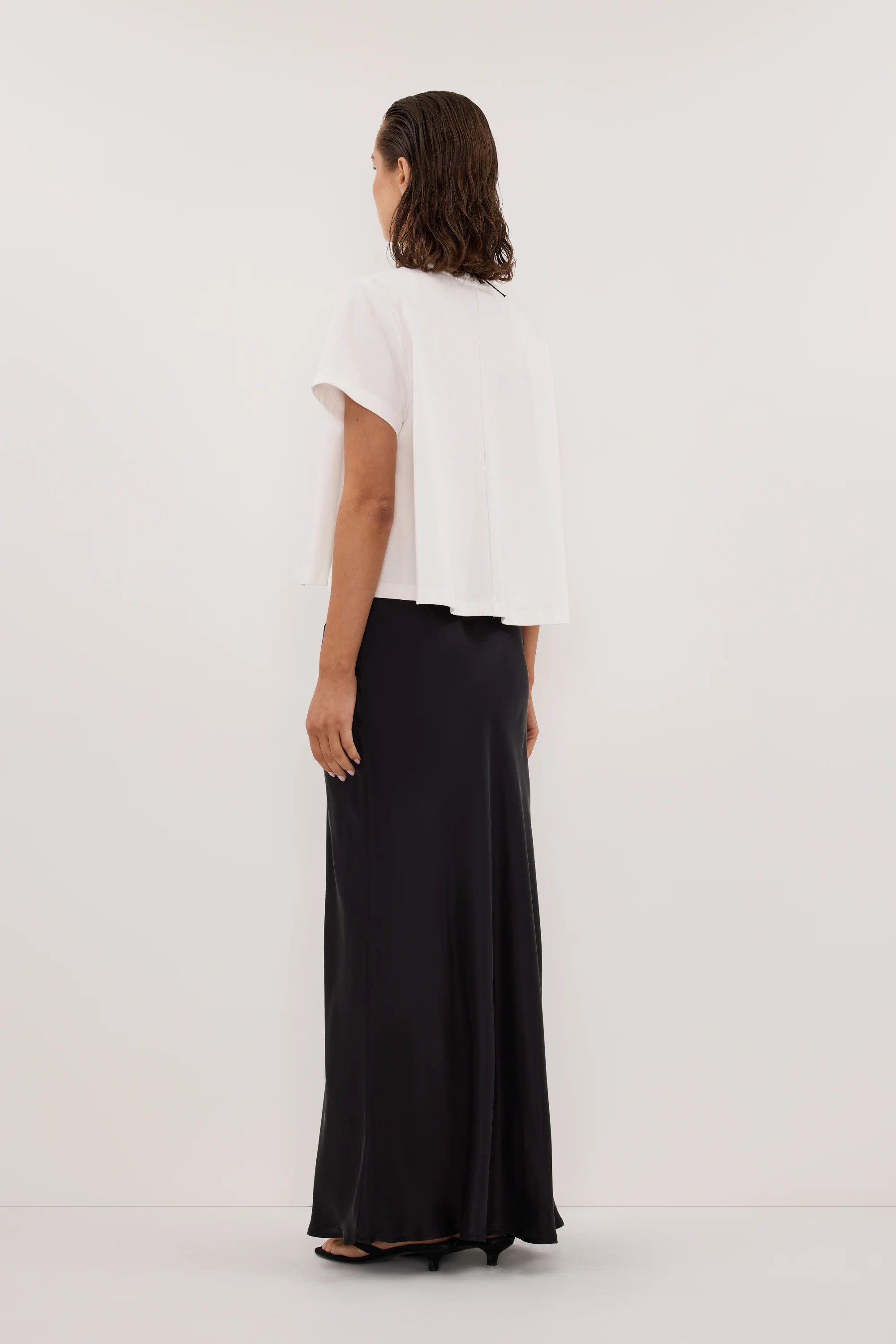 TATUM WHITE SHORT COTTON SLEEVE TEE - Image 4