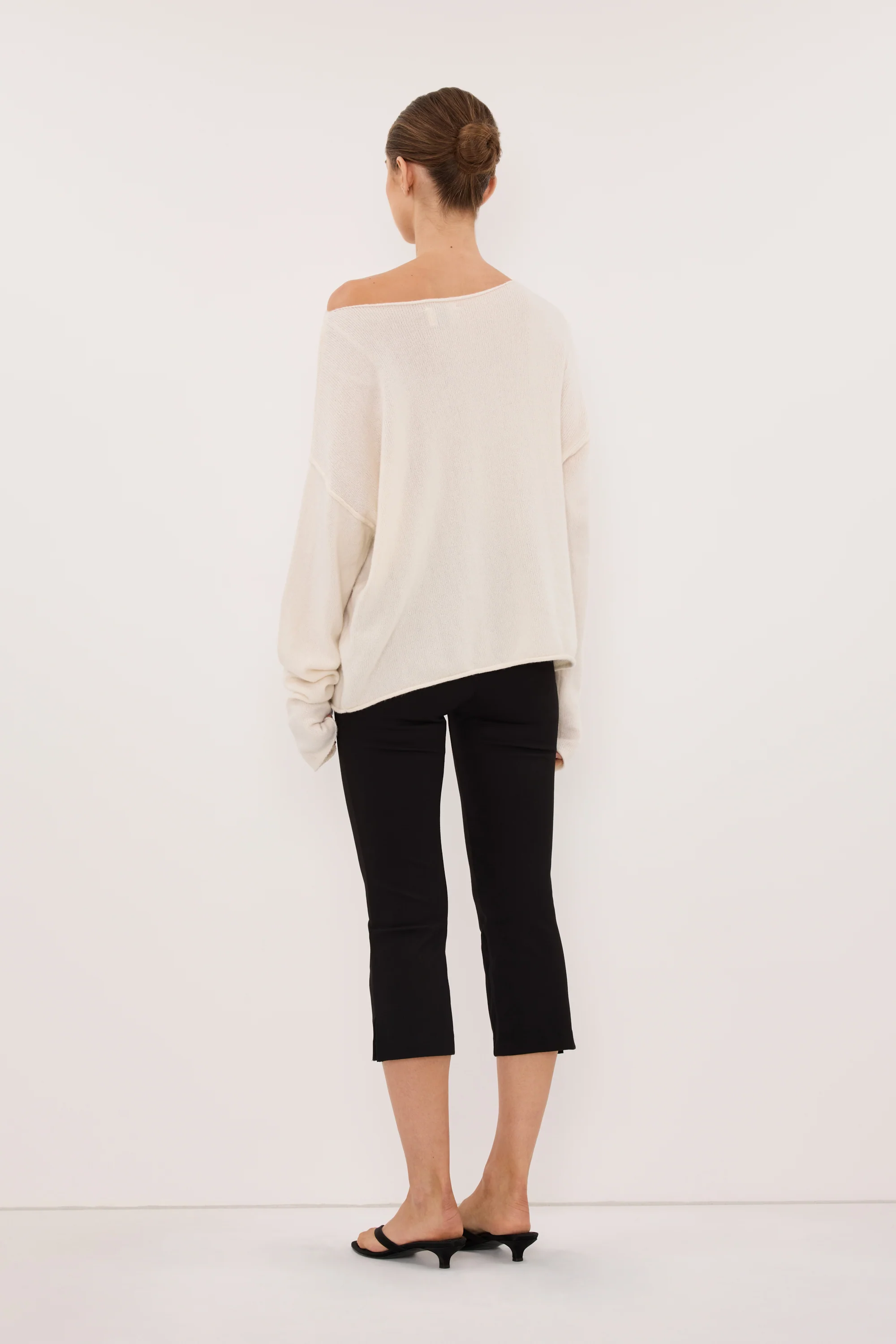 TESS IVORY BOATNECK KNIT JUMPER - Image 4