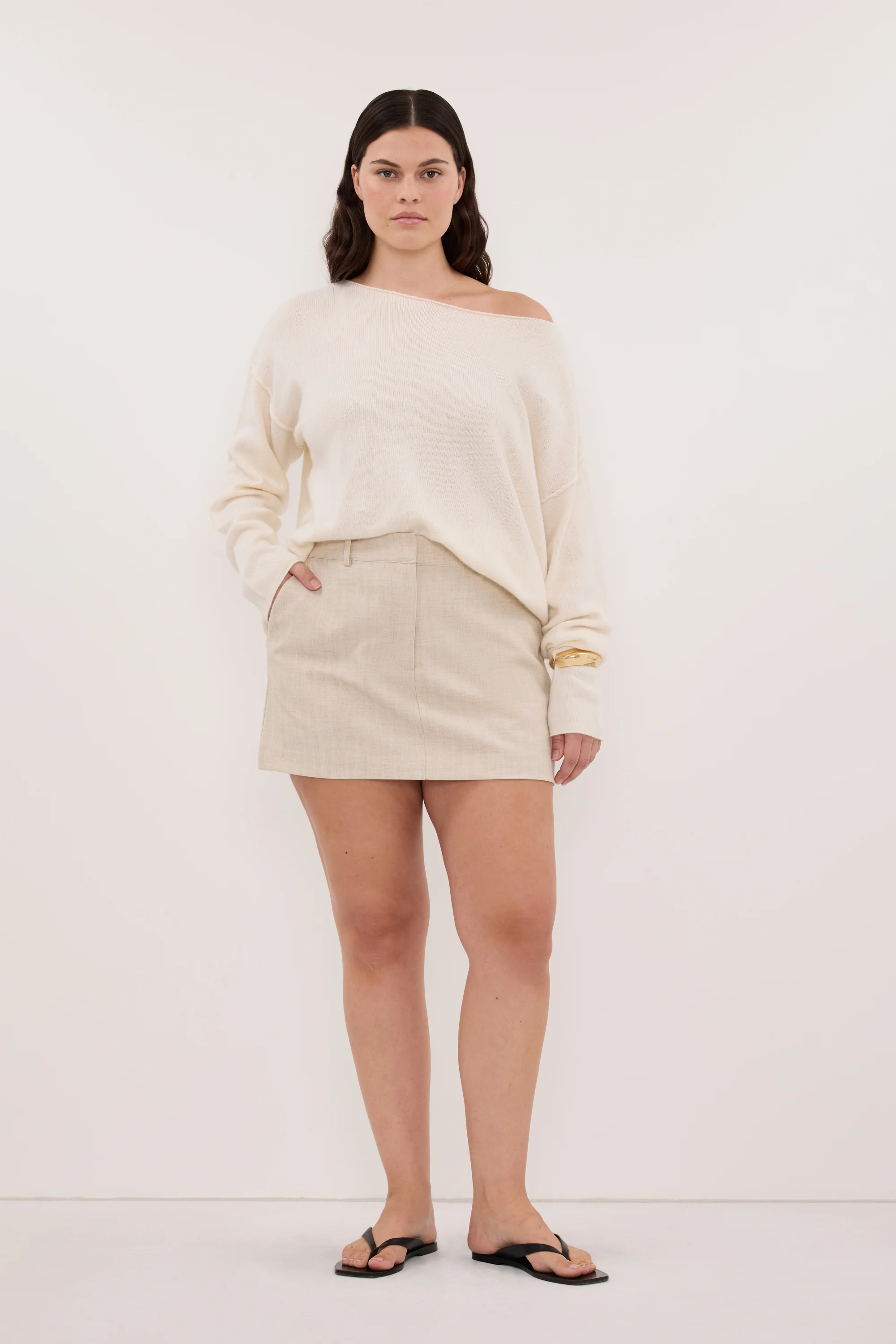 TESS IVORY BOATNECK KNIT JUMPER - Image 6