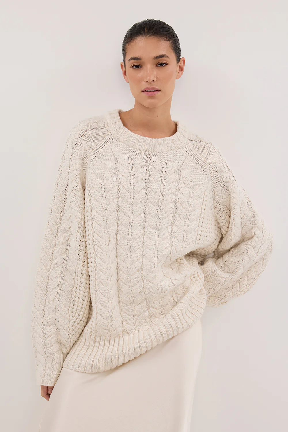 TOM CREAM CABLE LONGLINE JUMPER - Image 2