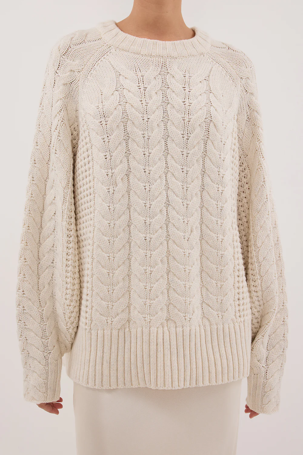 TOM CREAM CABLE LONGLINE JUMPER - Image 6