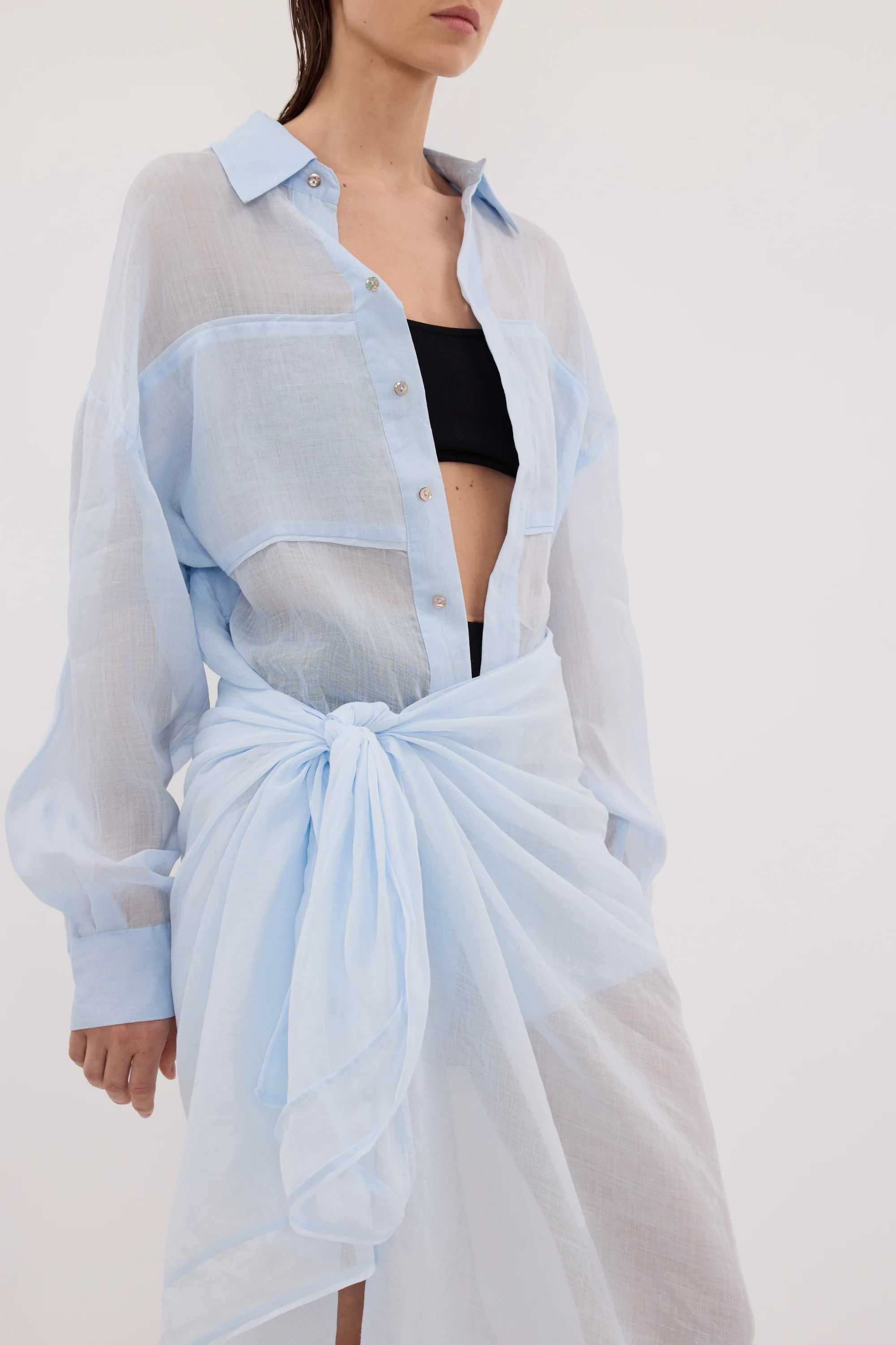 TROPEZ CORNFLOWER RAMIE SARONG - Image 5