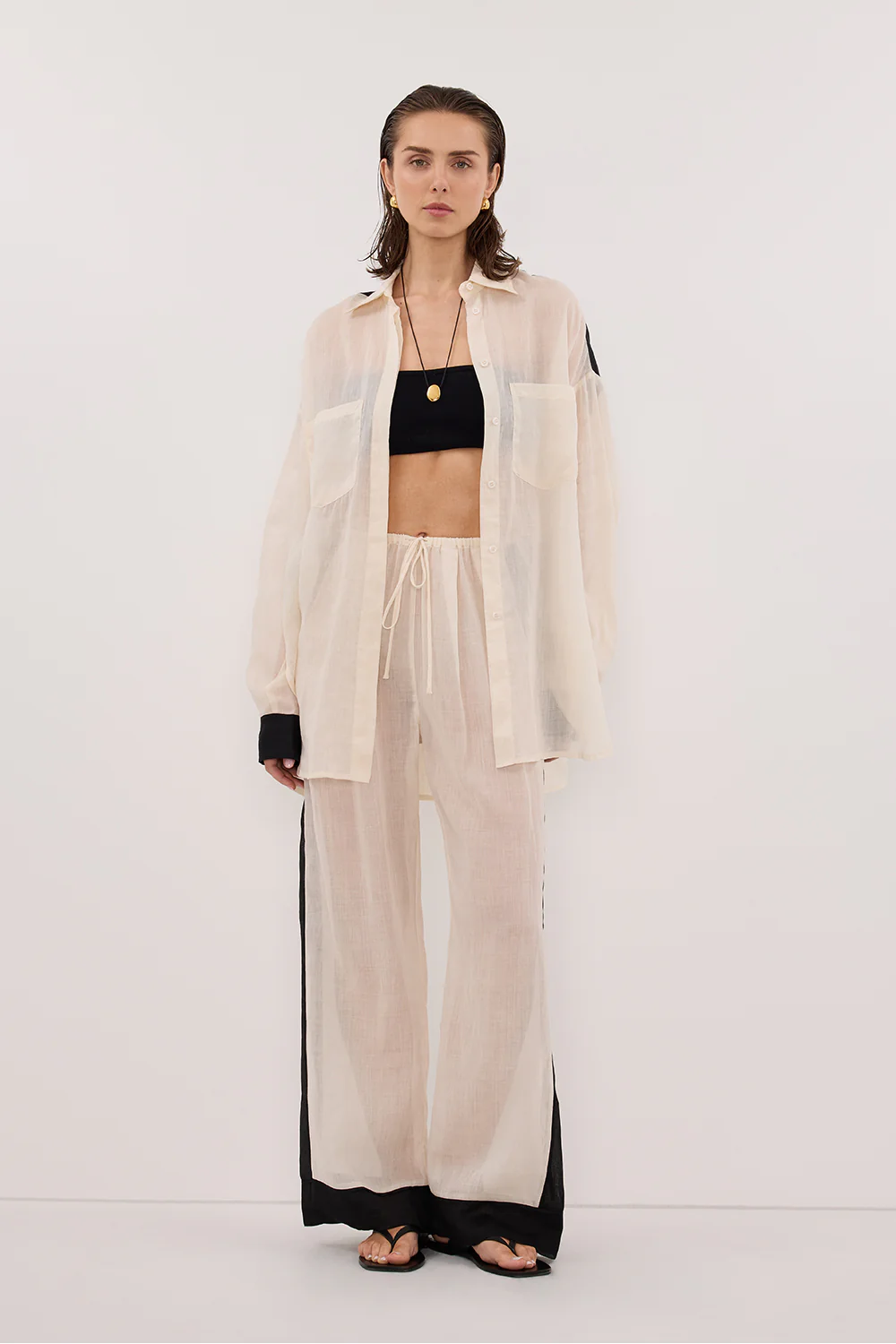 VIVIANNA SANDSTONE RAMIE SHIRT
